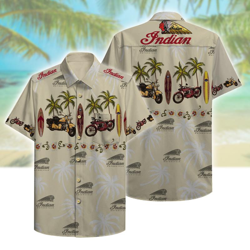 Indian Motorcycle Tropical Hawaiian Shirt - Shopicos