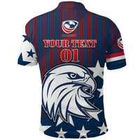 Custom USA Rugby Polo Shirt Original Vibes Blue LT8 - Shopicos