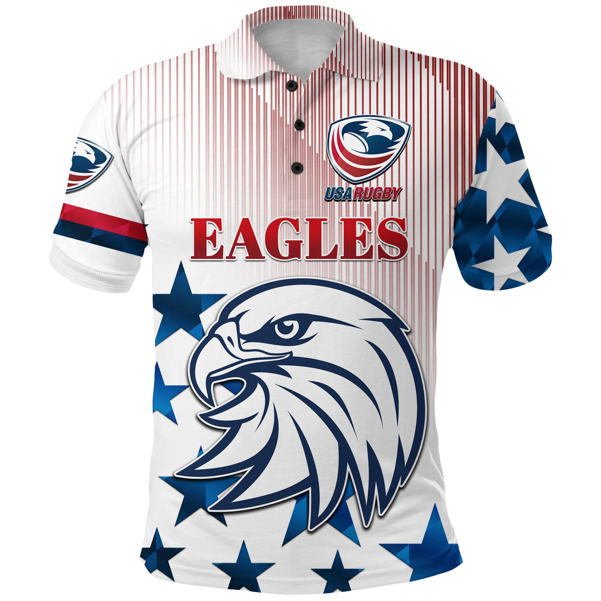 Custom USA Rugby Polo Shirt Original Vibes White LT8 - Shopicos