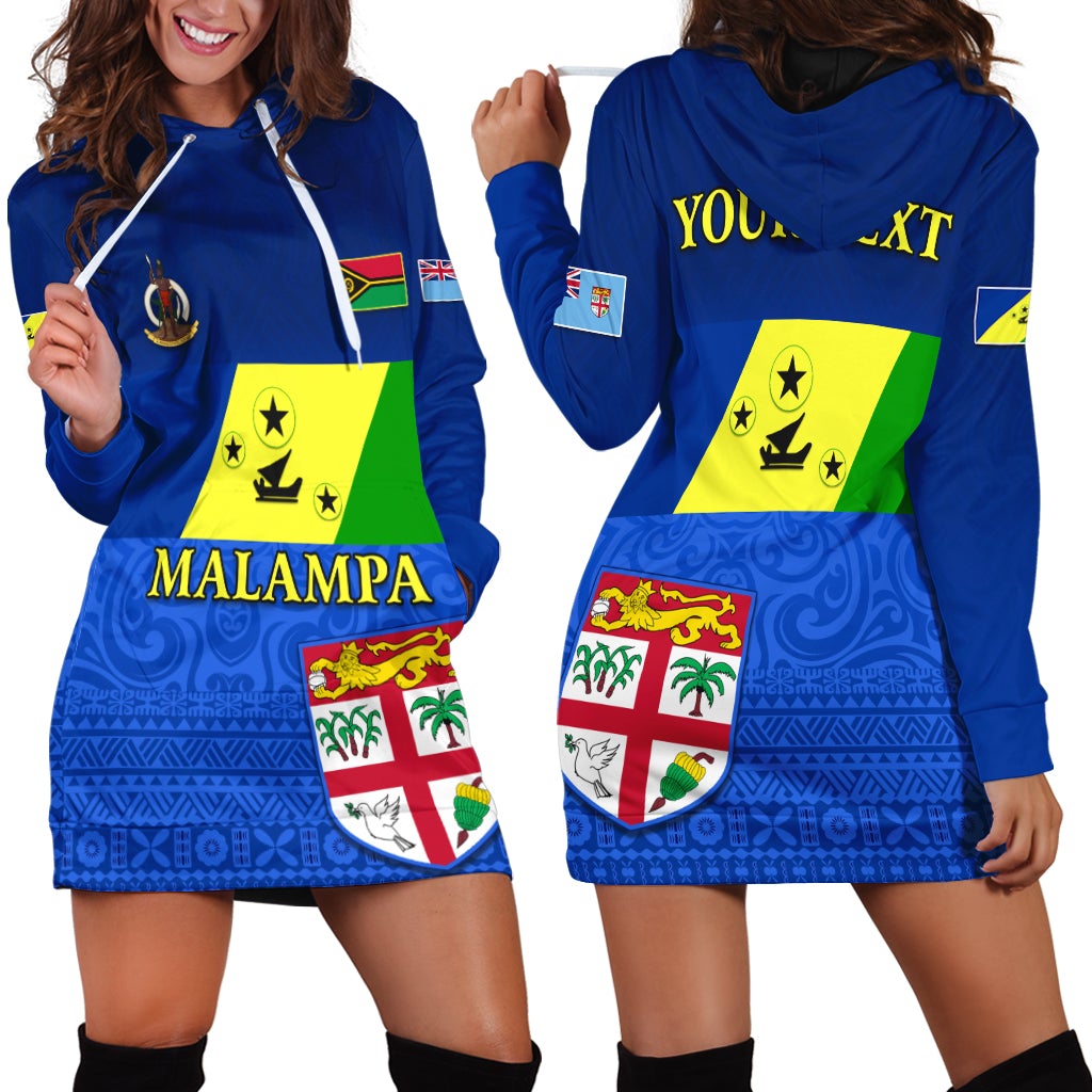 (Custom Personalised) Malampa Fiji Day Hoodie Dress Vanuatu Proud LT13 - Shopicos